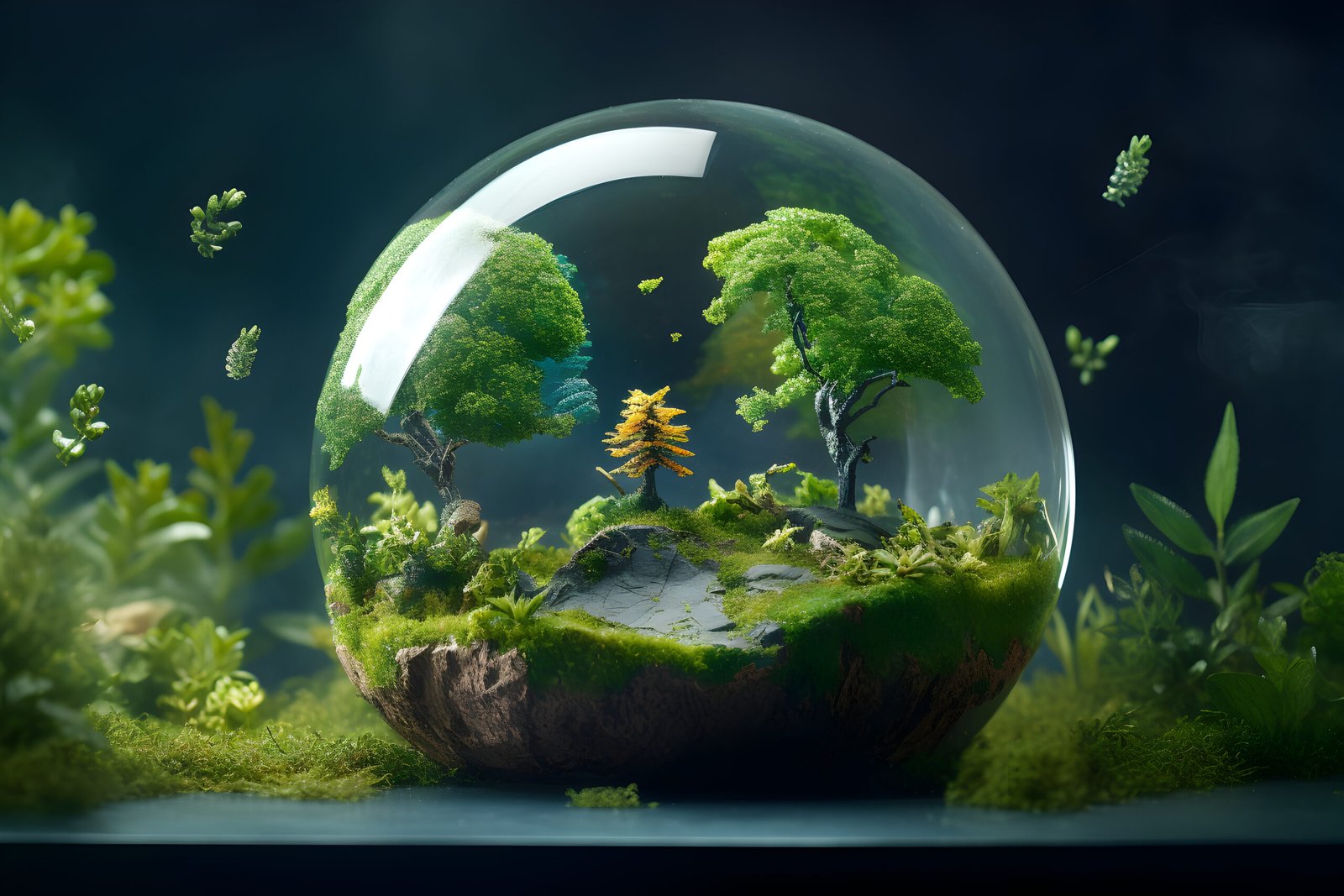 World environment and earth day concept with globe, nature and eco friendly environment.
